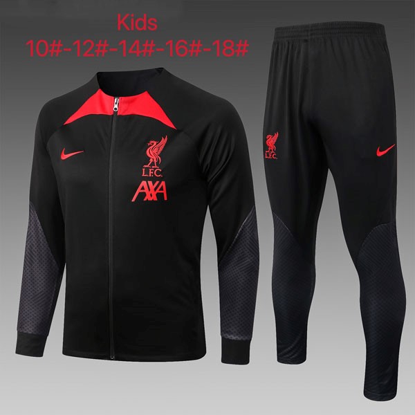 Kinder Trainingsanzug Liverpool 2023 Schwarz